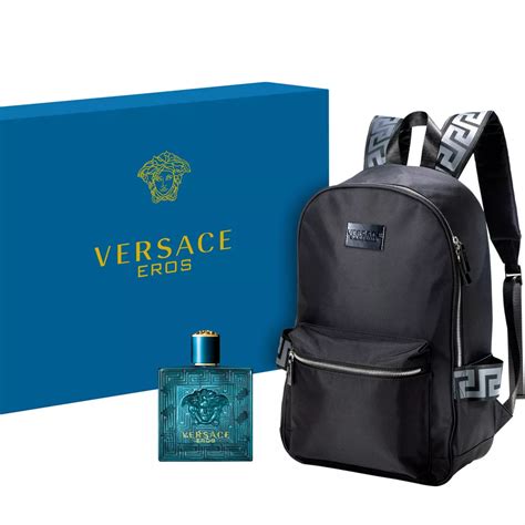 versace fragrance gift set men|Versace men's perfume with backpack.